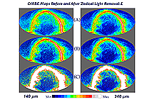 Six DIRBE Sky Maps with Zodiacal subtraction