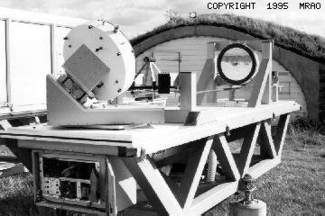 [A picture of a telescope with its protective covers removed]