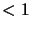 $<1$