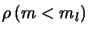 $\rho \left ( m<m_{l} \right )$