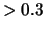 $>0.3$