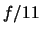$f/11$