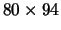 $80\times 94$