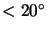 $<20^{\circ}$