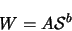 \begin{displaymath}
W=A\mathcal{S}^{b}
\end{displaymath}