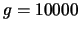 $g=10000$