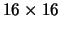 $16\times16$