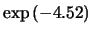 $\displaystyle \exp{ \left ( - 4.52 \right )}$