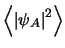 $\displaystyle \left < \left \vert \psi_{A} \right \vert ^{2} \right >$