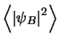 $\displaystyle \left < \left \vert \psi_{B} \right \vert ^{2} \right >$