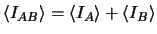 $\displaystyle \left < I_{AB} \right > = \left < I_{A} \right > + \left < I_{B} \right >$