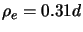 $\rho_{e}=0.31d$
