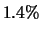 $1.4\%$