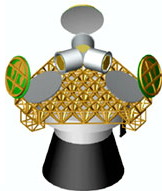 Schematic of the three Quiet 1.4m telescopes