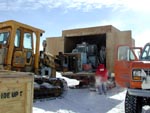 getting the equipment pallet into the crate