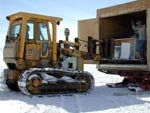 getting the equipment pallet into the crate