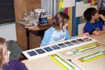 Carefully looking at poster