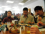 Stuffing their faces